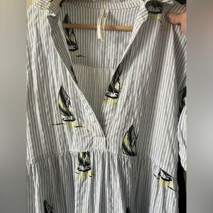 Anthropologie caroline printed tiered dress